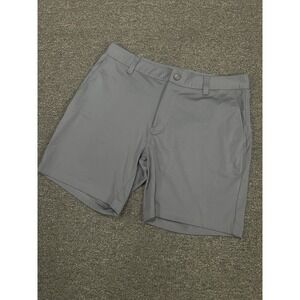 Rhone Commuter Shorts Mens 32 (Fits 33) Performance Chino 7" Flat Front Gray